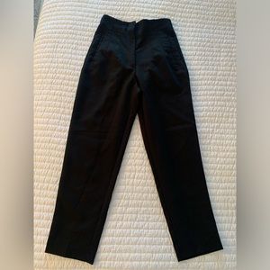 Zara High Wasted Cropped Black Pants